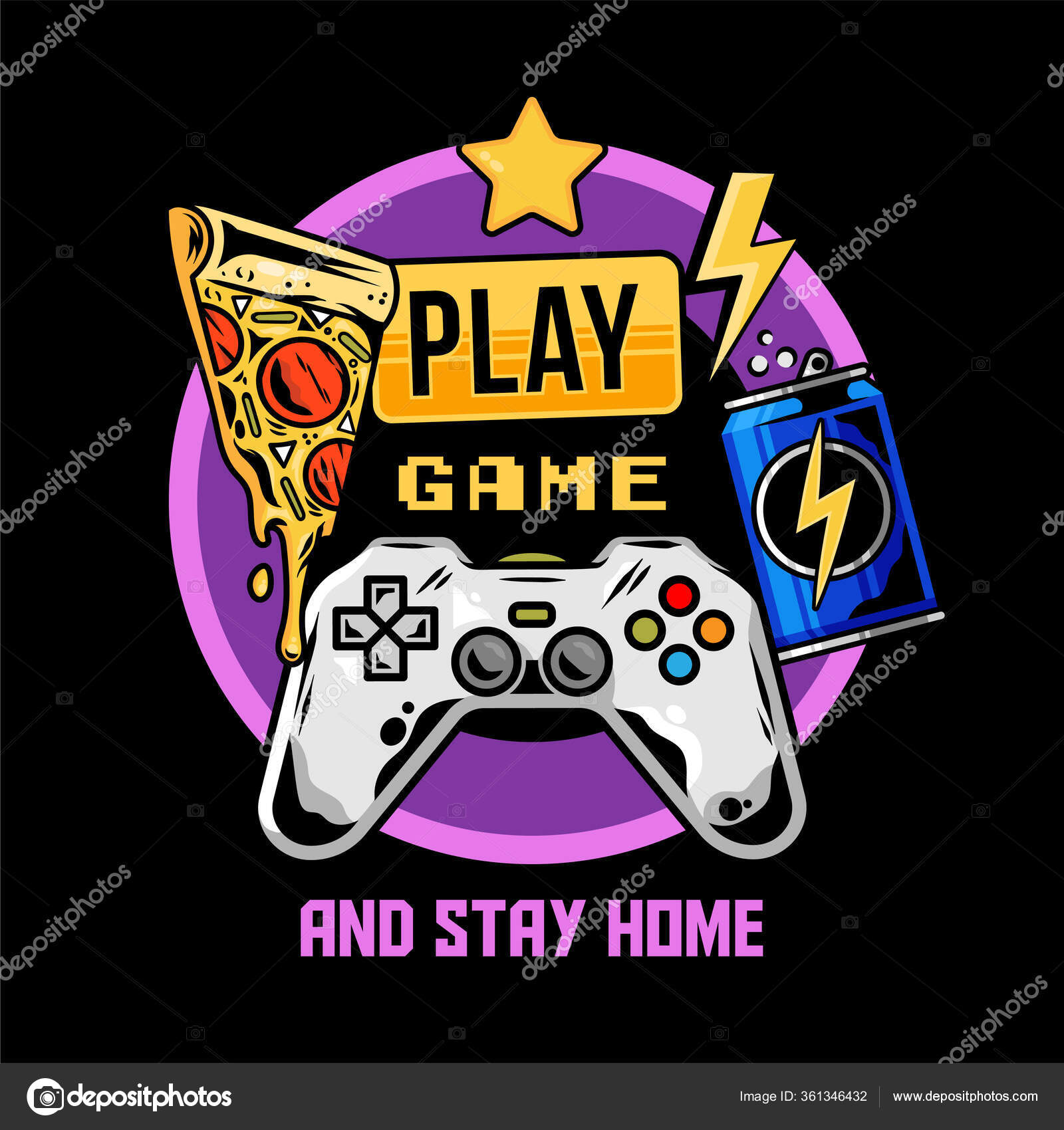 Dinosaur gamer which play game Royalty Free Vector Image