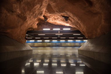 Metro İstasyonu Stockholm. İsveç. 08.11.2015