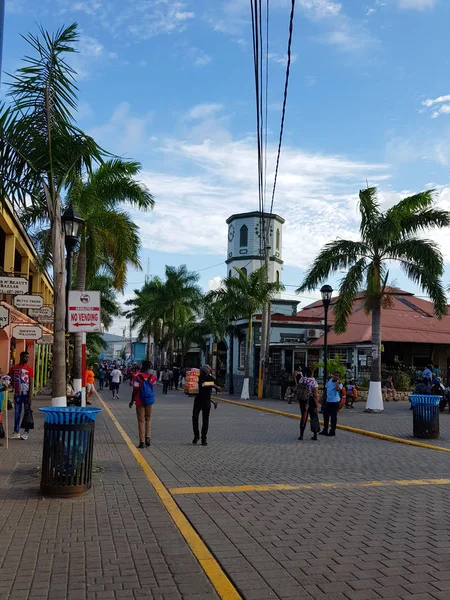 Gatorna Jamaica Många Människor Byggnader Och Bilar Vägarna Upptagen Rusningstrafik — Stockfoto