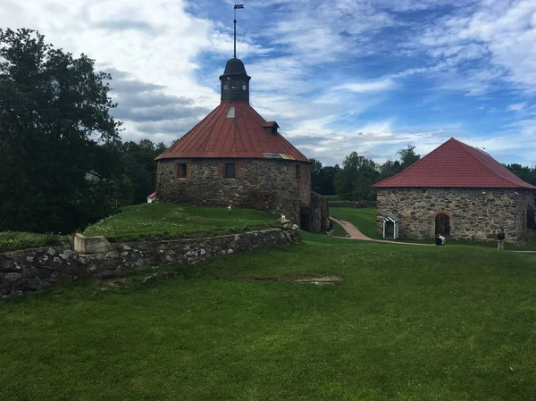 Starożytnej Fortecy Architektura Malowniczych Miejsc Karelii — Zdjęcie stockowe