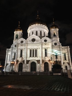 Kilise, Moskova, gece, manzaraları Rusya katedral
