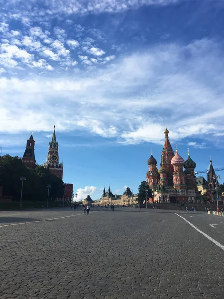 Sommaren 2017 Moskva Utsikt Över Basil Cathedral — Stockfoto