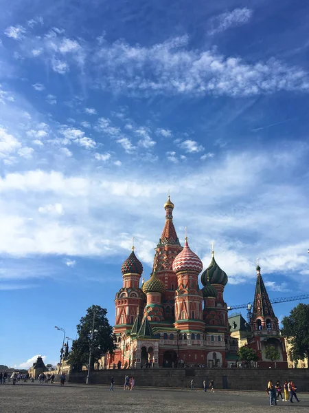 Léto 2017 Moskva Pohled Basil Cathedral — Stock fotografie
