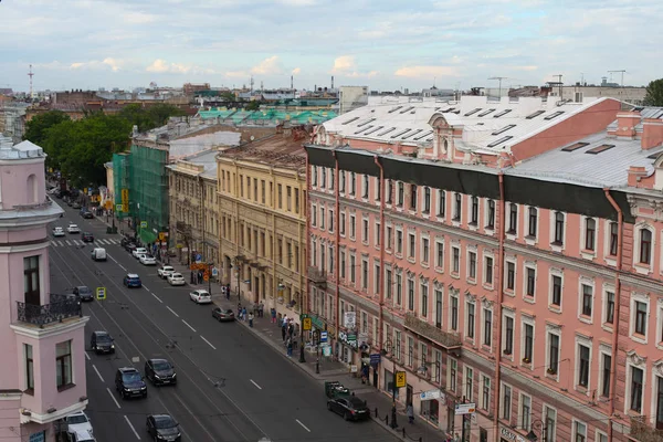 Der Blick Vom Dach Auf Die Gebäude Und Straßen Petersburg — Stockfoto