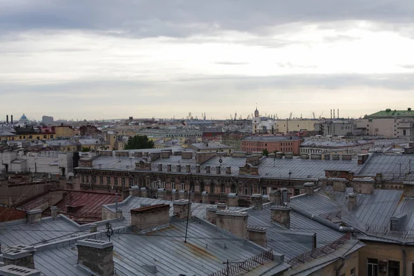 Der Blick Vom Dach Auf Die Gebäude Und Straßen Petersburg — Stockfoto