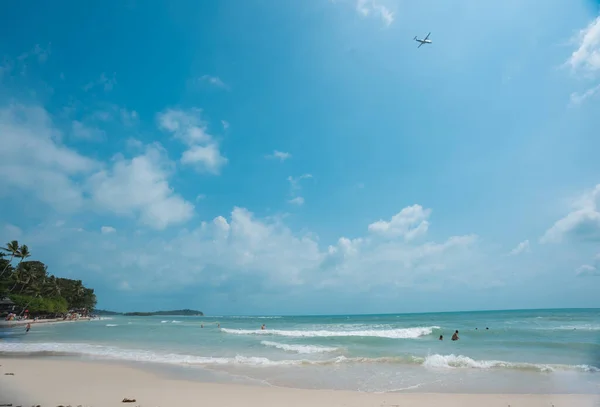 Stycznia 2020 Koh Samui Tajlandia Plaża Chaweng Morze Piasek — Zdjęcie stockowe