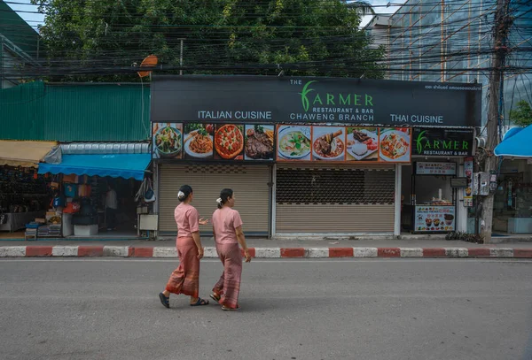 Janvier 2020 Koh Samui Thaïlande Rues Île Résidents Avec Une — Photo