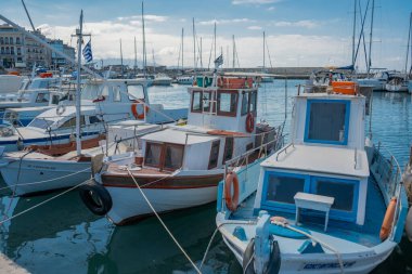 Heraklion, Girit, Yunanistan. 9 Mayıs 2019. Deniz iskelesi.