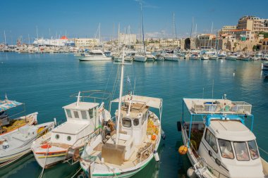 Heraklion, Girit, Yunanistan. 9 Mayıs 2019. Deniz iskelesi.