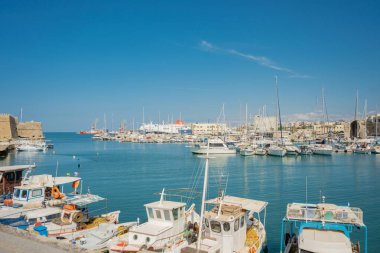 Heraklion, Girit, Yunanistan. 9 Mayıs 2019. Deniz iskelesi.