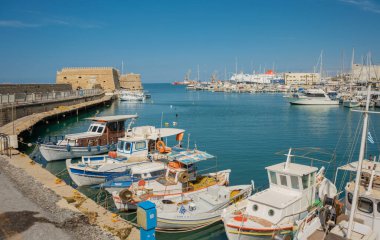 Heraklion, Girit, Yunanistan. 9 Mayıs 2019. Deniz iskelesi.