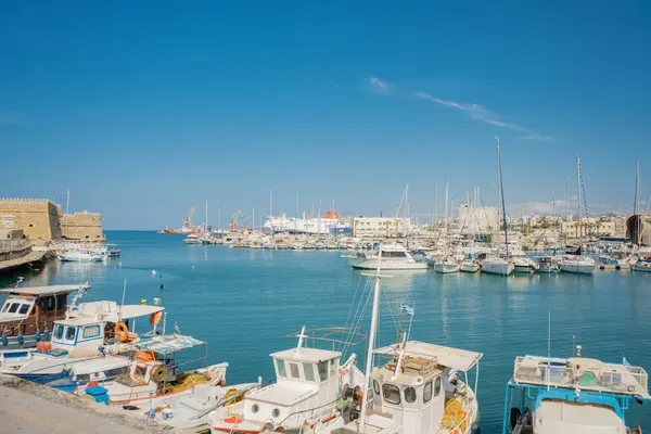 Heraklion Creta Grecia Mayo 2019 Muelle Mar — Foto de Stock