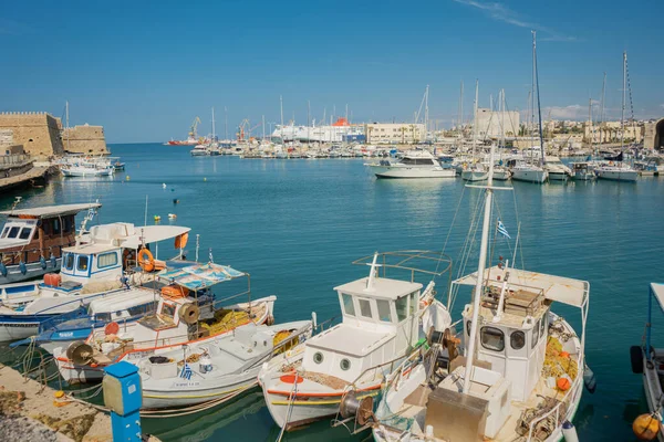 Heraklion Kreta Grecja Maja 2019R Pomost Morski — Zdjęcie stockowe