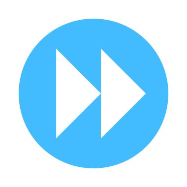 Ok işareti yön kutsal kişilerin resmi daire düğme hızlı ileri sarma sembol düz