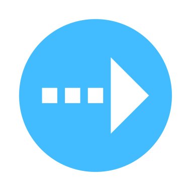 Ok işareti yön simgesini daire düğmesi düz stil