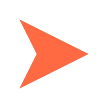 Ok simgesi yön düğme işaretçi işareti düz