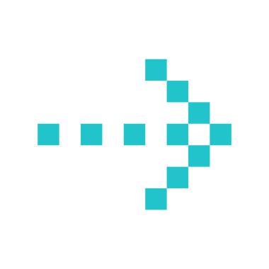 Ok simgesi yön piktogram dijital işareti işaretçi düğmesini düz 