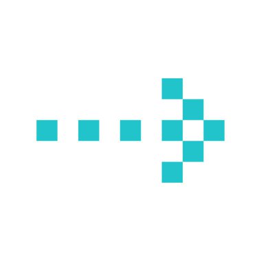 Ok simgesi yön piktogram dijital işareti işaretçi düğmesini düz 