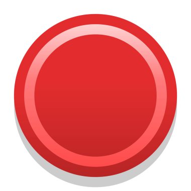 3D kırmızı düz stil simgesi boş