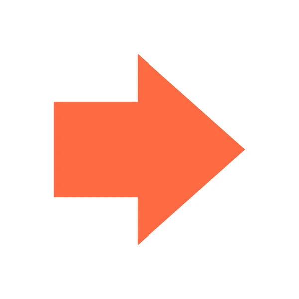 Стрілка напрямку кнопки вказівник знак плоский стиль — стоковий вектор