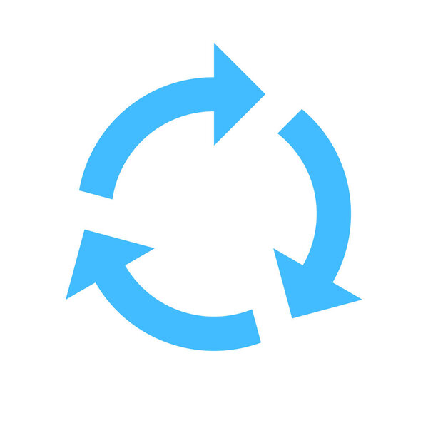 Arrow sign rotation icon reload button refresh symbol flat style