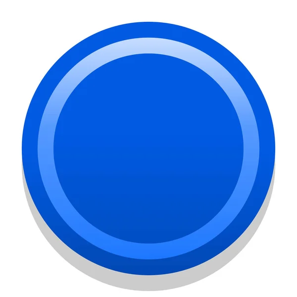 3D blå tom ikon i platt stil — Stock vektor