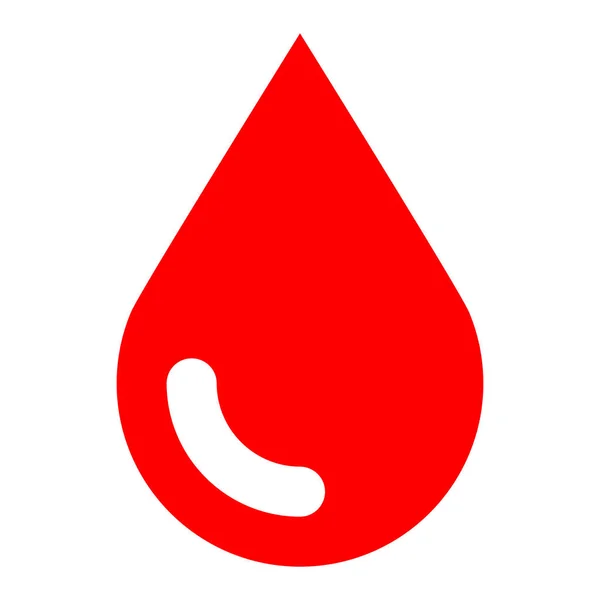 Rood bloed drop pictogram — Stockvector