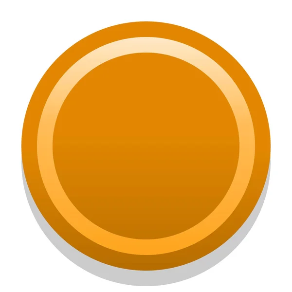 3D orange blank icon in flat style — Stock Vector