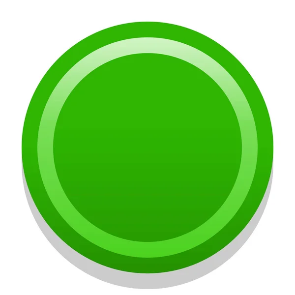 Icona vuota verde 3D in stile piatto — Vettoriale Stock