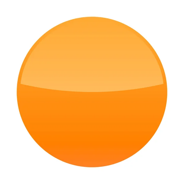 Arancione pulsante lucido vuoto rotondo icona cerchio forma vuota — Vettoriale Stock