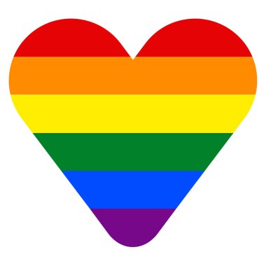 Gökkuşağı bayrağı kalp şeklinde