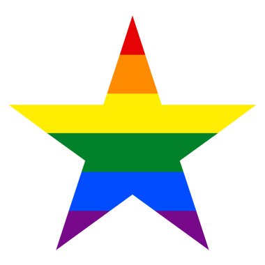 Gökkuşağı bayrağı yıldız şeklinde