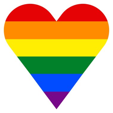 Gökkuşağı bayrağı kalp şeklinde
