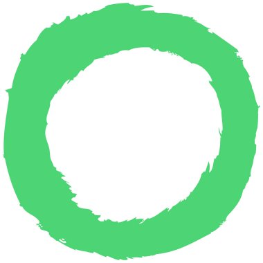 Yeşil Brushstroke daire şekli