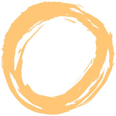 Sarı Brushstroke daire şekli