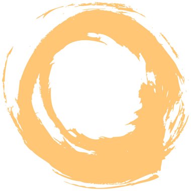 Sarı Brushstroke daire şekli