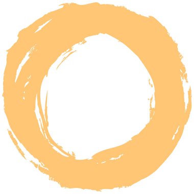 Sarı Brushstroke daire şekli