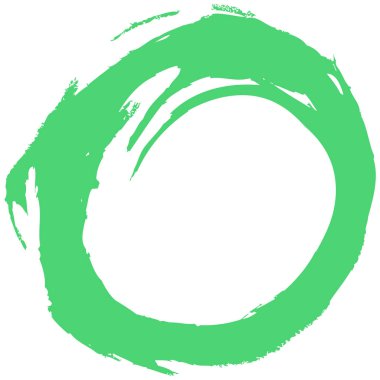 Yeşil Brushstroke daire şekli