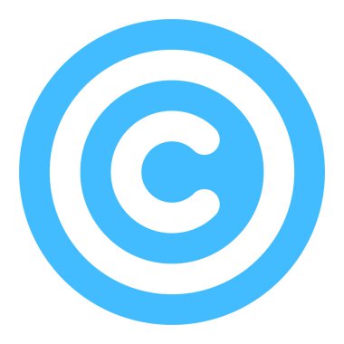 Telif hakkı işareti sembol düz simgesini