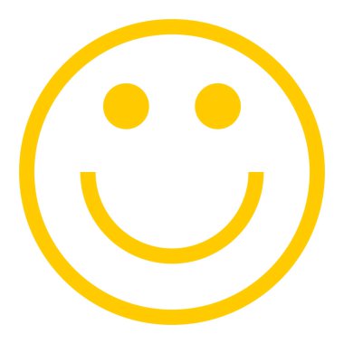 Mutlu gülümseyen yüzü düz stil