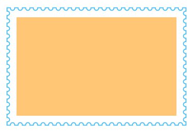 Boş Dikdörtgen posta pulu