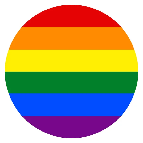 Rainbow Flag in cirkel vorm — Stockvector