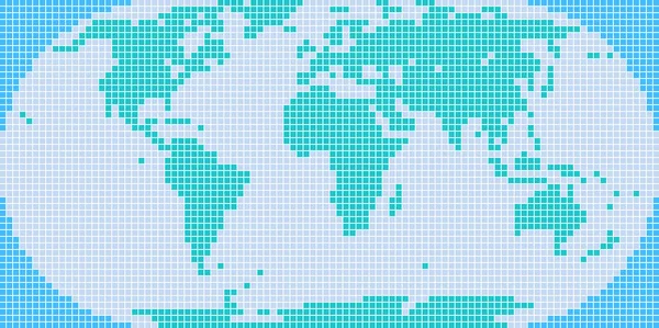 Square Dot World Map — Stock Vector