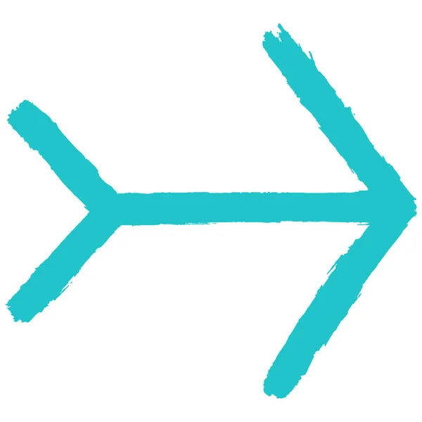 Signo de flecha Acuarela Pincelada — Vector de stock