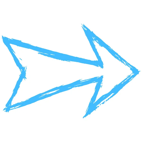 Bosquejo de dibujo de símbolo de flecha — Vector de stock