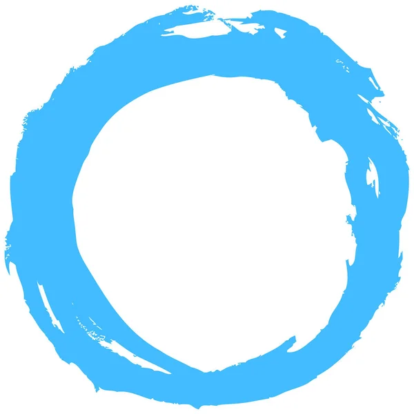 青いブラシ ストローク円形図形 — ストックベクタ