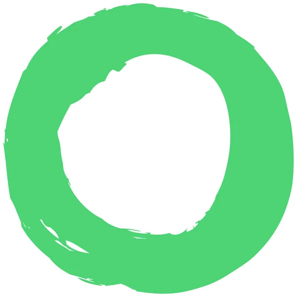 Pincelada Verde Forma Circular — Vector de stock