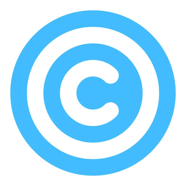 Copyright Sign Symbol Flat Icon — Stock Vector