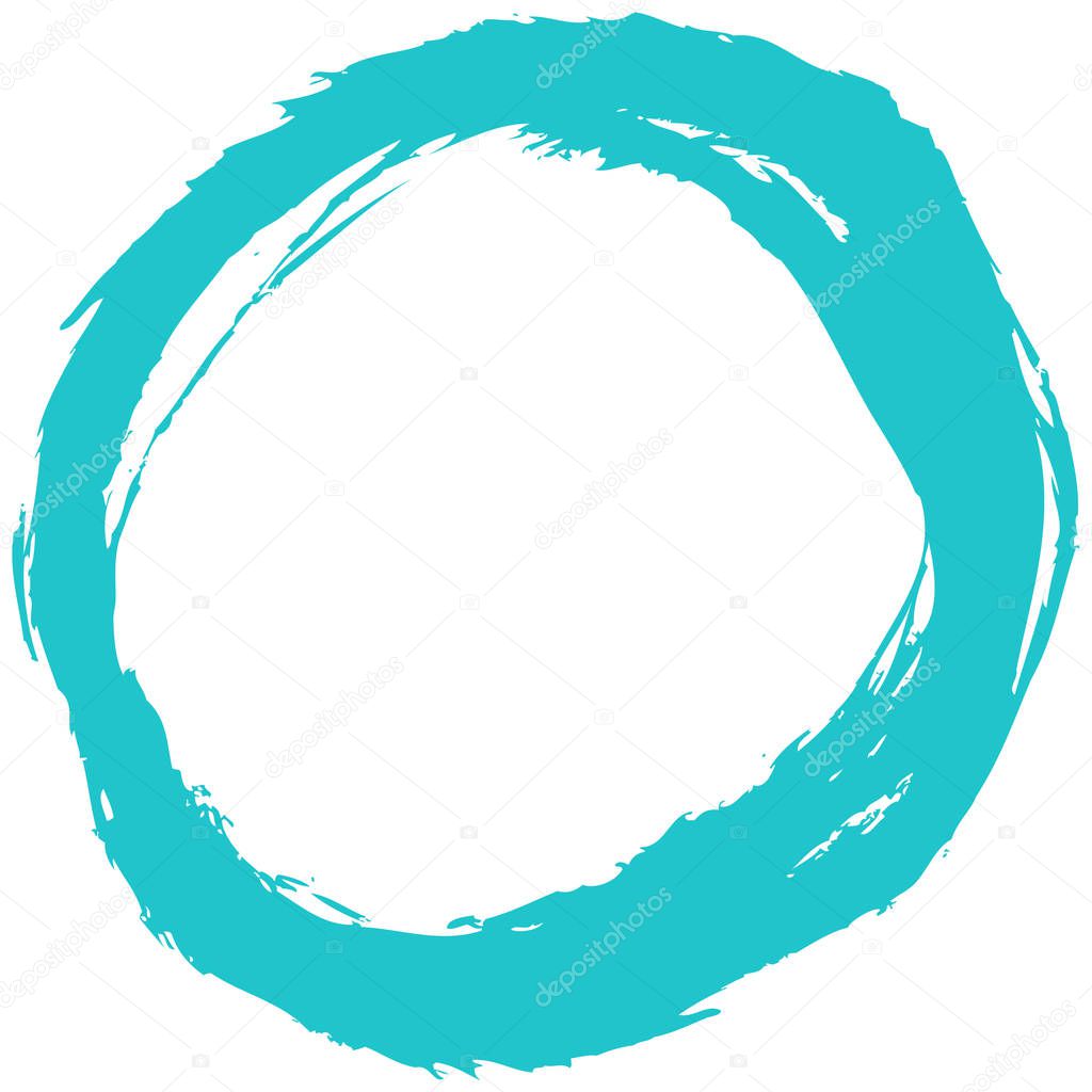 Download Green Brush Stroke Circular Shape — Stock Vector ...