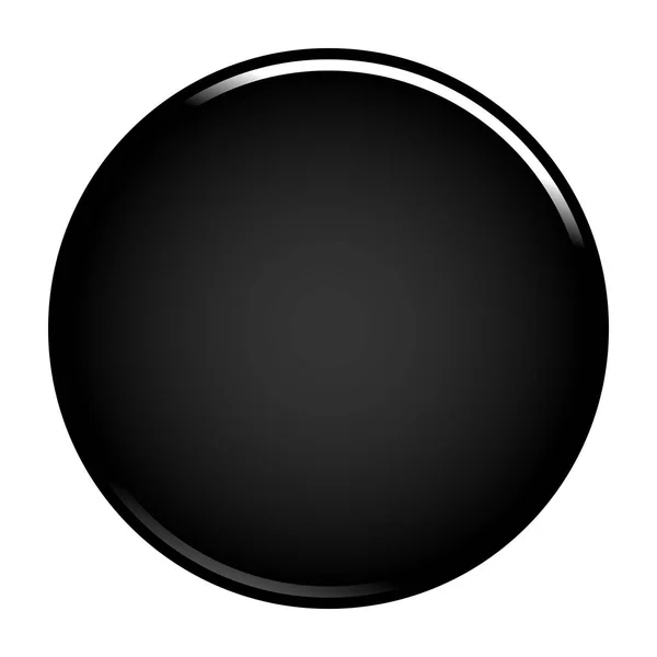 Siyah daire düğme boş web Internet simgesi — Stok Vektör